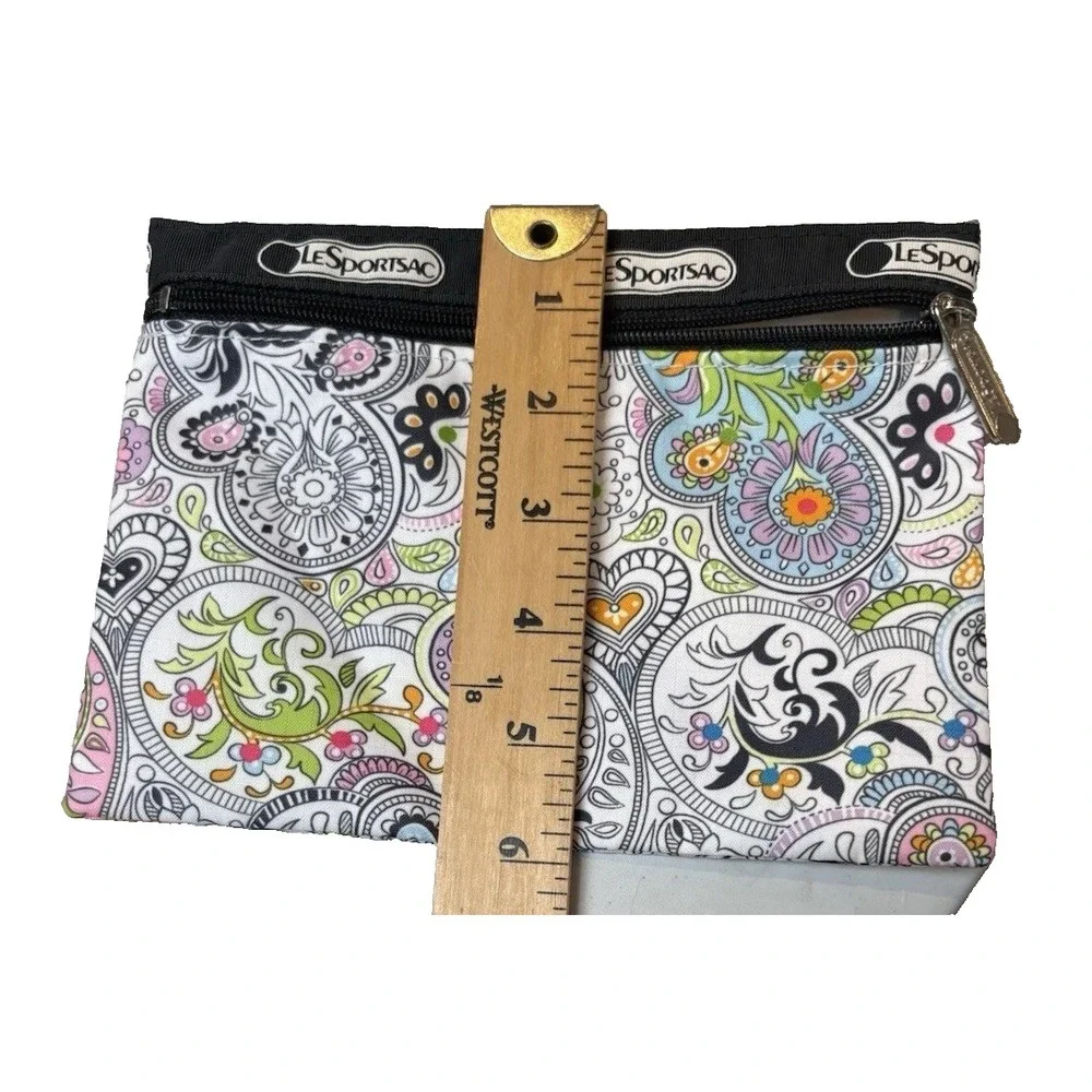 LeSportsac Doodle Floral Bag Cosmetic Makeup Small‎ Pouch Travel